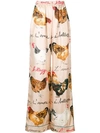 DOLCE & GABBANA CHICKEN PRINT PALAZZO trousers