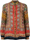 ETRO ETRO MANDARIN COLLAR SHIRT - YELLOW