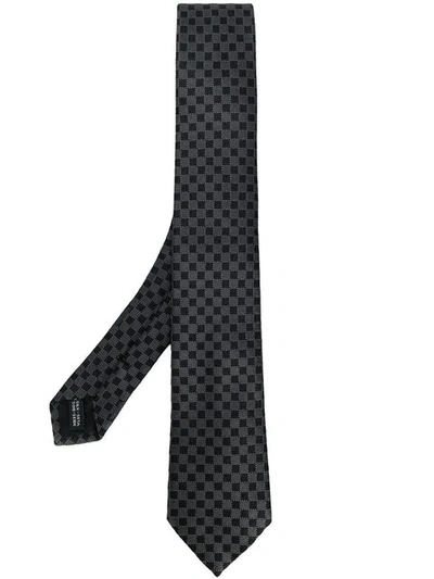 Ferragamo Salvatore  Checkerboard Tie - Black