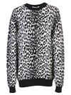 GIVENCHY WHITE AND BLACK LEOPARD PRINT SWEATER,10667756