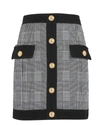BALMAIN Houndstooth Mini Skirt,144455X002