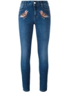 STELLA MCCARTNEY ROBIN EMBROIDERED SKINNY JEANS