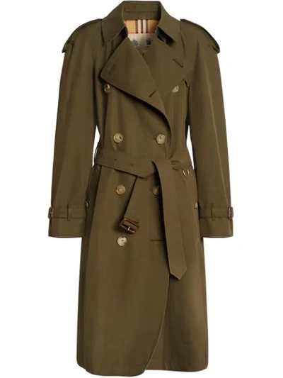 Burberry 威斯敏斯特版型 - 长款 Heritage Trench 风衣 In Green