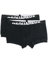 Dsquared2 Logo-waistband Pack Of Two Boxer Shorts In Black
