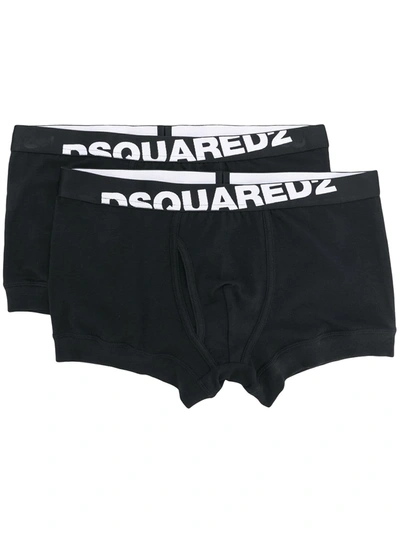 Dsquared2 Pack Of Two Briefs In Black