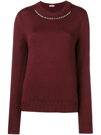 P.a.r.o.s.h Embellished Jumper In Red