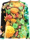 Richard Quinn Floral Fitted Top In Multicolour