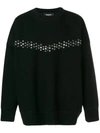 DSQUARED2 EMBELLISHED JERSEY SWEATER