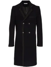LOT78 LOT78 DOUBLE BREASTED WOOL BLEND OVERCOAT - BLACK