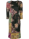 ETRO PAISLEY BORDER MIDI DRESS