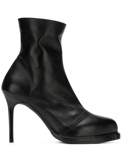 Ann Demeulemeester Platform Ankle Boots In Black