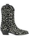 Dolce & Gabbana 40mm Leopard Flocked Lurex Cowboy Boots