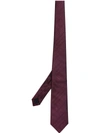 BURBERRY BURBERRY CLASSIC CUT CHECK SILK JACQUARD TIE - RED