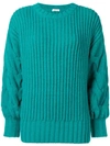 P.A.R.O.S.H RIBBED CABLE KNIT JUMPER