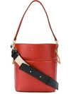 Chloé Roy Mini Smooth Leather Bucket Bag In Red