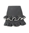 VALENTINO Polka Dot Frilled Skirt,2371369970216028477