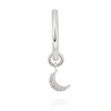 ASTRID & MIYU Mystic Moon Pendant Earrings In Silver