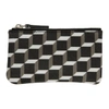 PIERRE HARDY PIERRE HARDY BLACK AND WHITE CUBE PERSPECTIVE COIN POUCH
