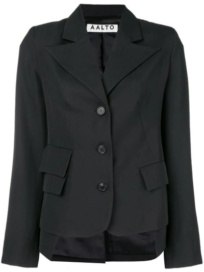 Aalto Peaked Lapel Tailored Jacket In Black