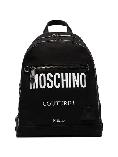 Moschino Men's  Black Polyamide Backpack