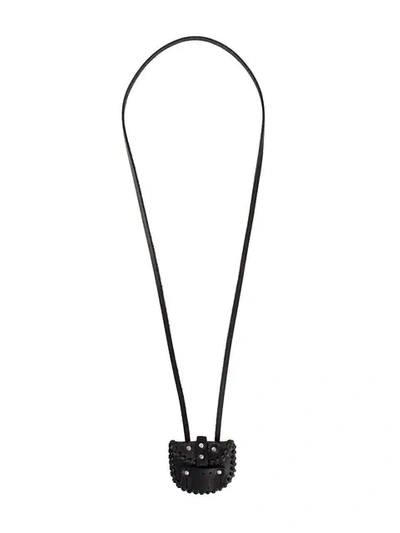 Saint Laurent Fringed Necklace In Black