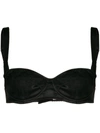 Dolce & Gabbana Lace-detail Satin Balconette Bra In Black