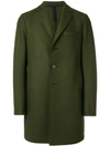 Harris Wharf London Single Breasted Coat - Green In Green