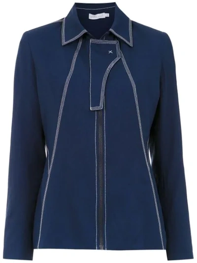 Mara Mac Panelled Jacket In Blue