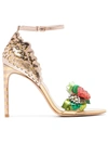 SOPHIA WEBSTER MULTICOLOURED LILICO FRUIT 100 LEATHER SANDALS