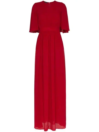 Giambattista Valli Bolero Style Evening Dress In Red