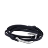 MIANSAI Miansai Silver Hook Leather Bracelet,100-0002-NVY70
