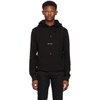 Saint Laurent Black Rive Gauche Logo Hoodie In Noir