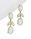 KENNETH JAY LANE 22K PLATED GLASS EARRINGS,809700840585