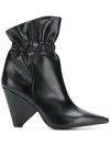 ANNA F CONE HEEL ANKLE BOOTS
