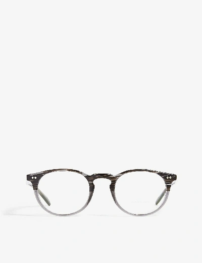 Oliver Peoples Riley-r Round-frame Optical Glasses In Grey