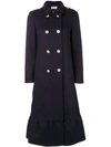 RED VALENTINO DOUBLE-BREASTED FLARED COAT