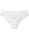 Dolce & Gabbana Lace Trim Briefs In White