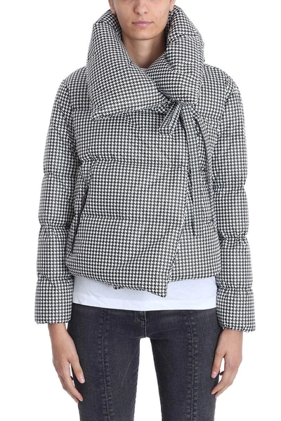 Bacon Clothing Houndstooth Puffer Jacket In Pied De Poule (black)