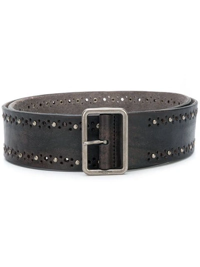 Saint Laurent Studded Belt In Black