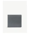 SMYTHSON SMOKE GREY PANAMA LEATHER WALLET WITH COIN POCKET