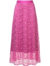 H BEAUTY & YOUTH H BEAUTY&YOUTH FLORAL LACE SKIRT - PINK & PURPLE