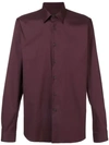 PRADA PRADA POINTED COLLAR SHIRT - RED