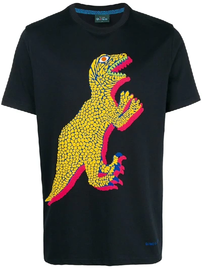 Paul Smith Dinosaur Print T-shirt In Blue