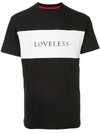 LOVELESS LOVELESS LOGO PRINT T-SHIRT - BLACK