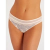 CHANTELLE GARNIER LOW-RISE FLORAL-LACE AND MESH THONG