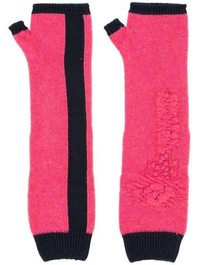 Barrie Bright Side Cashmere Fingerless Gloves In Pink