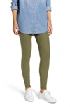 Hue Denim Leggings In Burnt Olive