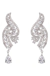 NINA SWIRL LEAF DROP EARRINGS,E-MIREYA