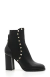 Valentino Rockstud Pebbled-leather Ankle Boots In Black