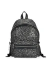 SAINT LAURENT Mini City Glitter Backpack